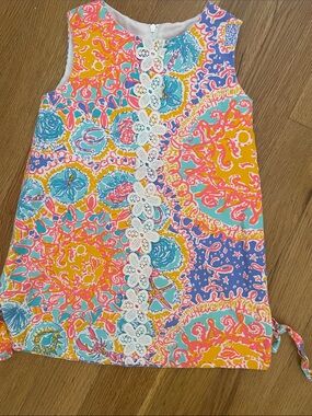 Lilly Pulitzer Multicolor Floral Print Dress Written in the Sun 3 EUC